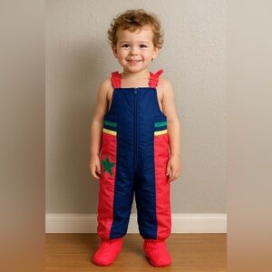 VTG kids snow bib overalls